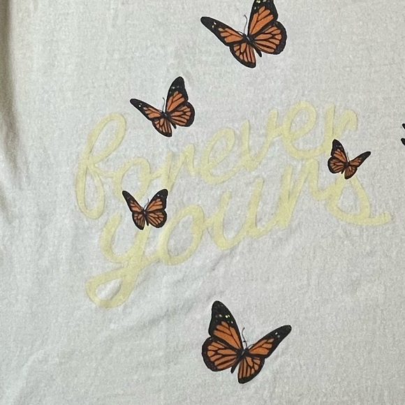 PacSun Off-White Pop Art Casual Tee Large - Picture 6 of 6